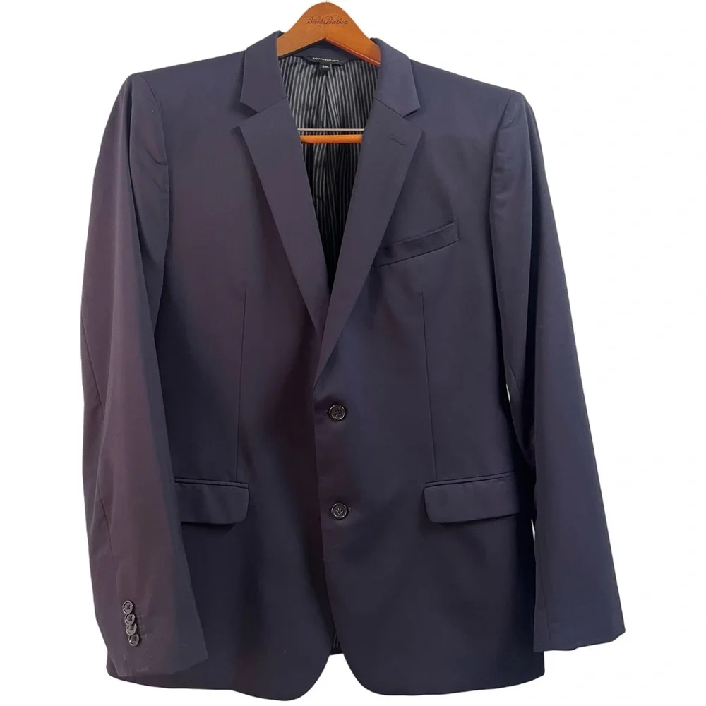 Men’s 44L Banana Republic Navy Standard Fit Wool Suit Jacket